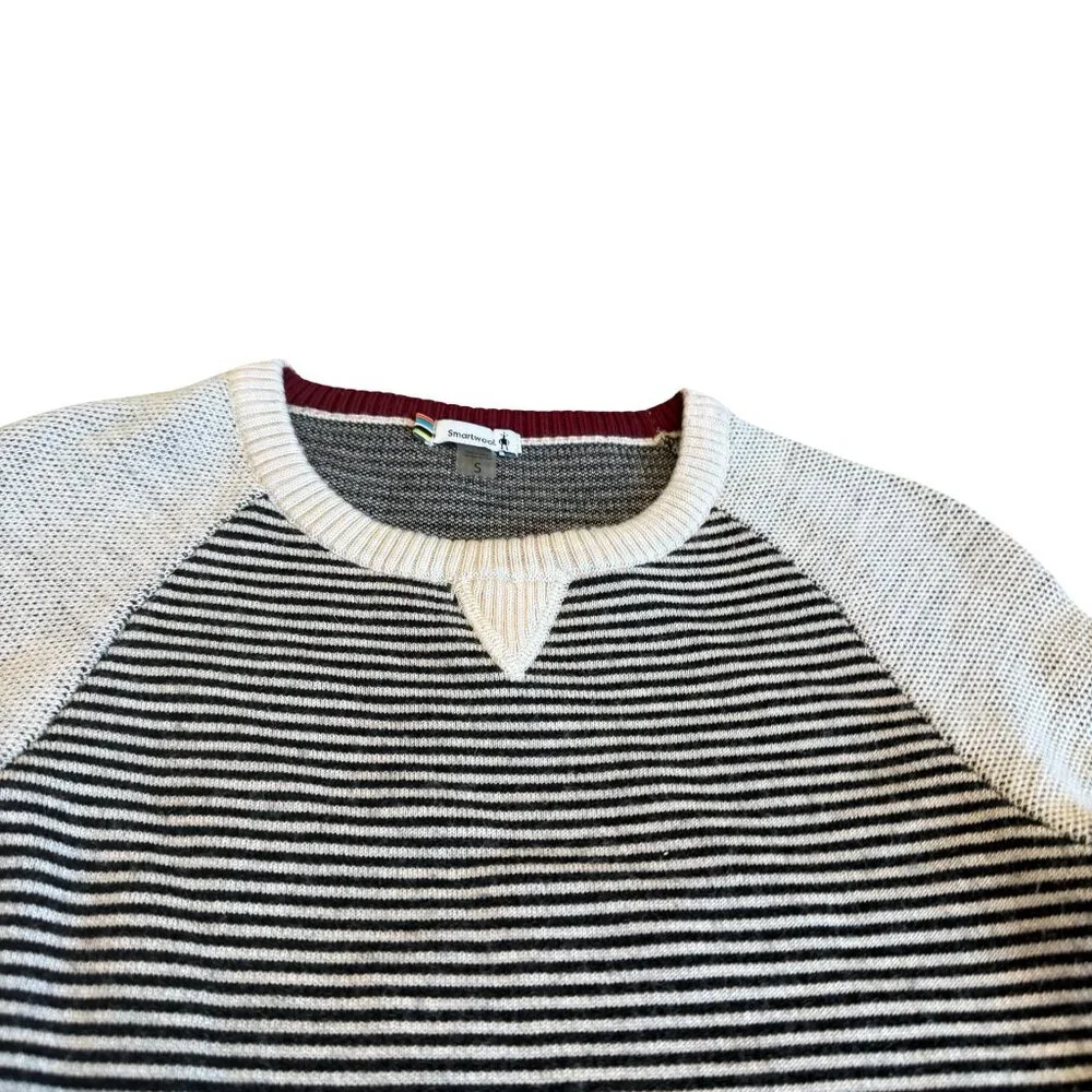 Smartwool Dacono Ski Crew Sweater Pullover Black White Stretch Size Small Womens - Picture 2 of 11